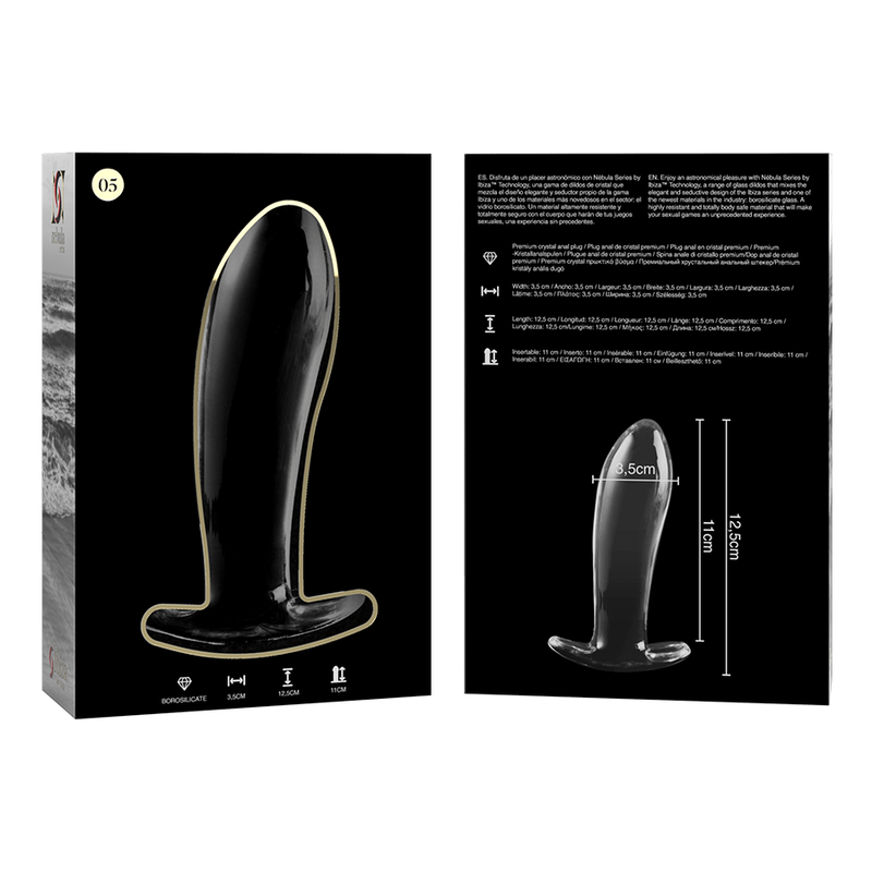 NEBULA SERIES BY IBIZA - MODELO 5 PLUG CRISTAL TRANSPARENTE 12.5 CM -O- 3.5 CM – Bild 5
