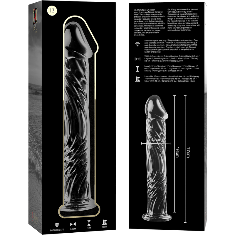 NEBULA SERIES BY IBIZA - MODELO 12 DILDO CRISTAL TRANSPARENTE 17 CM -O- 3.5 CM – Bild 5