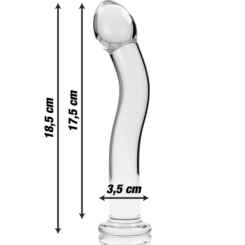 NEBULA SERIES BY IBIZA - MODELO 18 DILDO CRISTAL TRANSPARENTE 18.5 CM -O- 3.5 CM – Bild 3