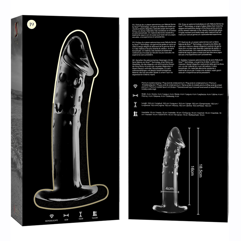 NEBULA SERIES BY IBIZA - MODELO 19 DILDO CRISTAL TRANSPARENTE 18.5 CM -O- 4 CM – Bild 5