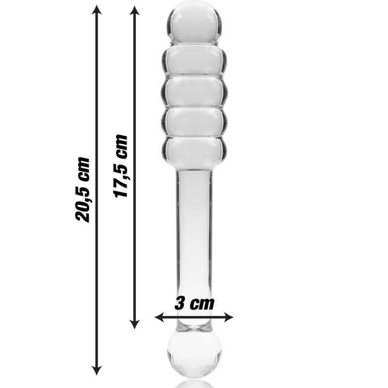 NEBULA SERIES BY IBIZA - MODELO 20 DILDO CRISTAL TRANSPARENTE 20.5 CM -O- 3 CM – Bild 3