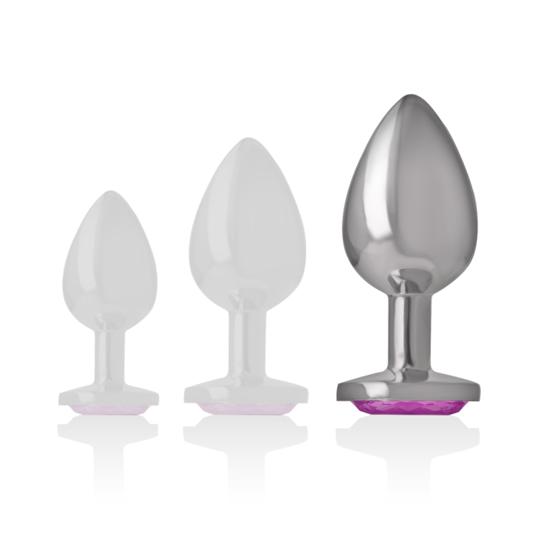 INTENSE - PLUG ANAL METAL ALUMINIO CON CRISTAL ROSA TALLA L – Bild 5