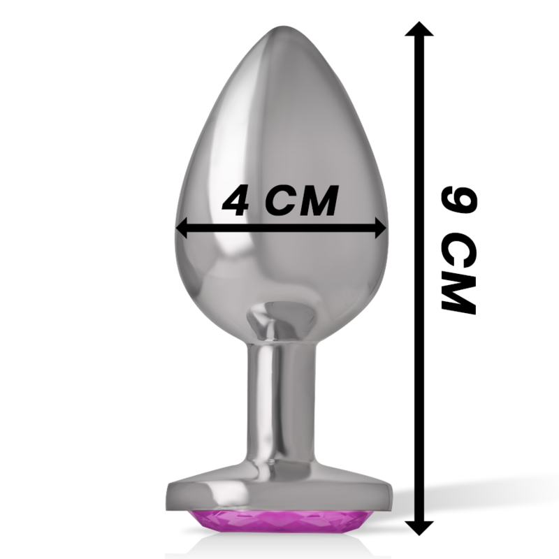 INTENSE - PLUG ANAL METAL ALUMINIO CON CRISTAL ROSA TALLA L – Bild 4