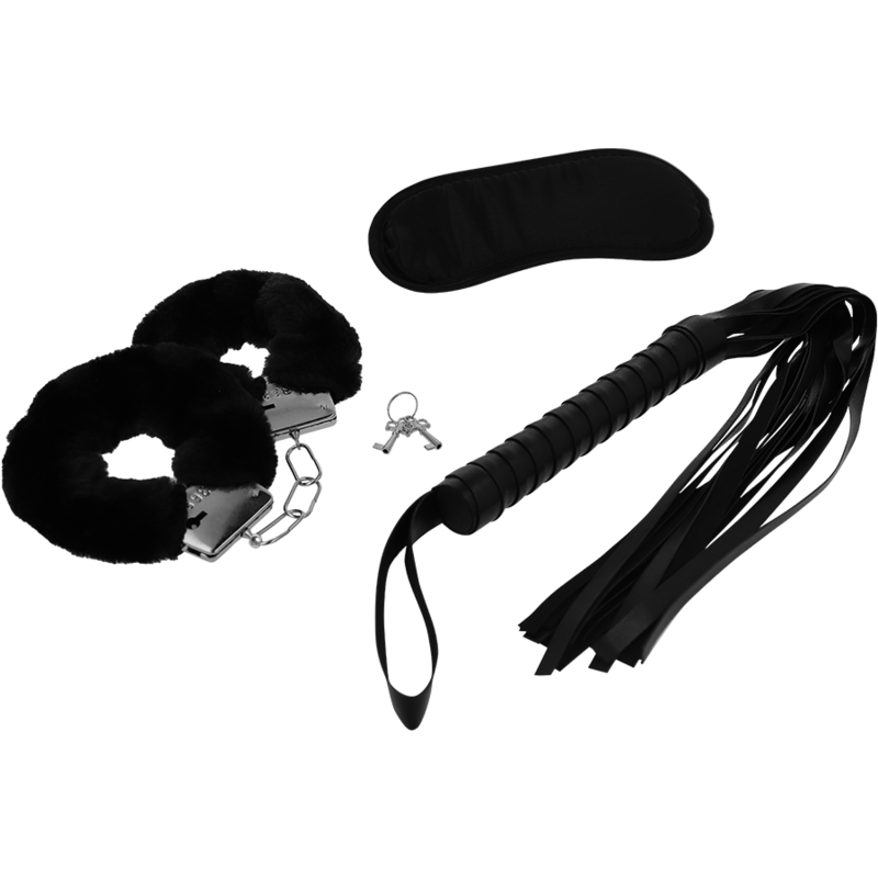 INTENSE - FETISH EROTIKSPIELSET 1 MIT HANDSCHELLEN, BLINDMASKE UND PEITSCHE – Bild 6