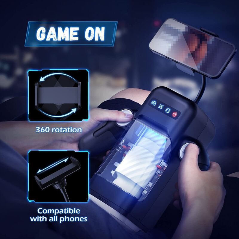 GAME CUP - STOßENDER VIBRATIONS-MASTURBATOR MIT HEIZFUNKTION UND MOBILER UNTERSTÜTZUNG - SCHWARZ – Bild 8