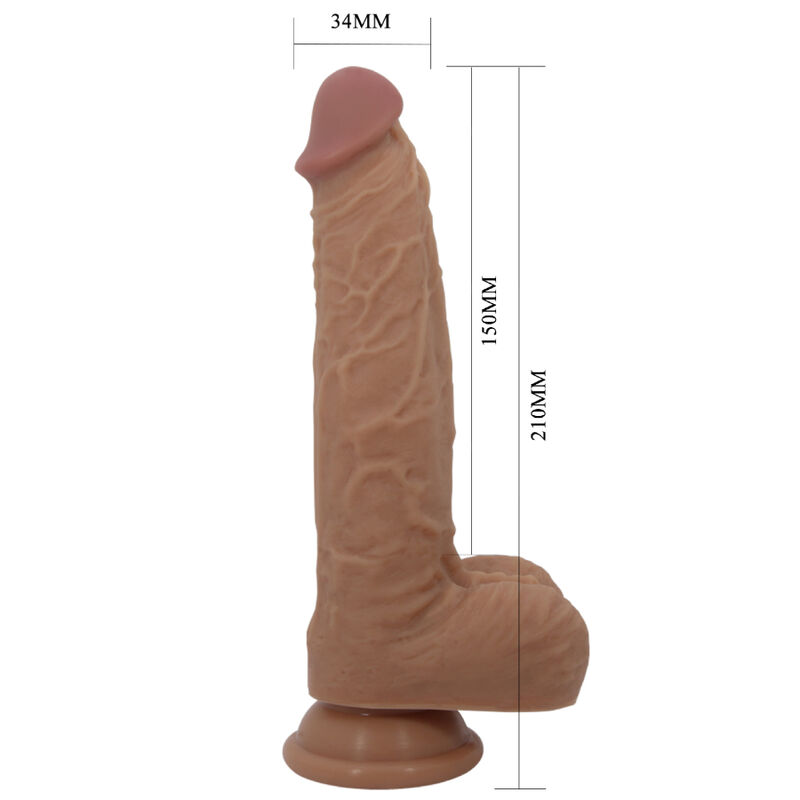 PRETTY LOVE - JONATHAN DILDO SILICONA 3 VIBRACIONES + 3 MEDIDAS INSERCIÓN CONTROL REMOTO 21 CM – Bild 5