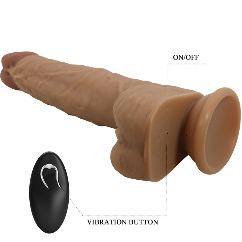 PRETTY LOVE - JONATHAN DILDO SILICONA 3 VIBRACIONES + 3 MEDIDAS INSERCIÓN CONTROL REMOTO 21 CM – Bild 4