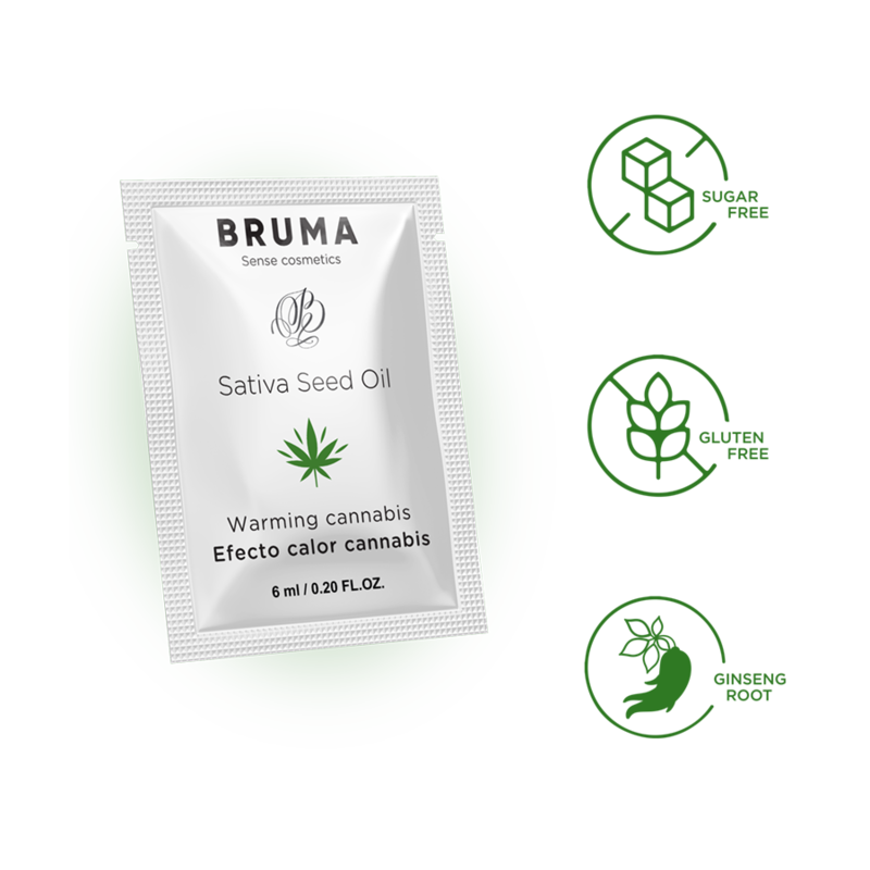 BRUMA - 6 ML GEL DESLIZANTE CON ACEITE DE SEMILLA EFECTO CALOR SABOR CANNABIS – Bild 4