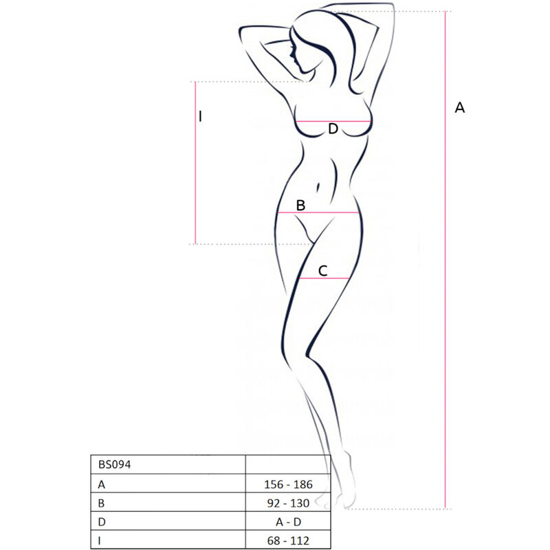 PASSION - BS094 BODYSTOCKING NEGRO TALLA UNICA – Bild 4