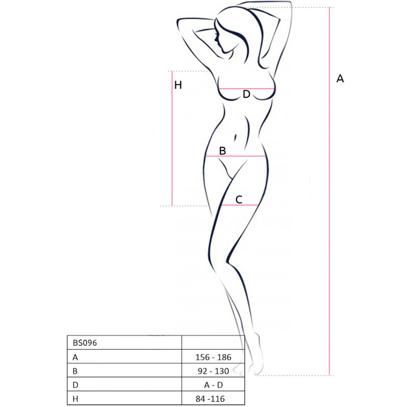 PASSION - BS096 BODYSTOCKING NEGRO TALLA UNICA – Bild 4