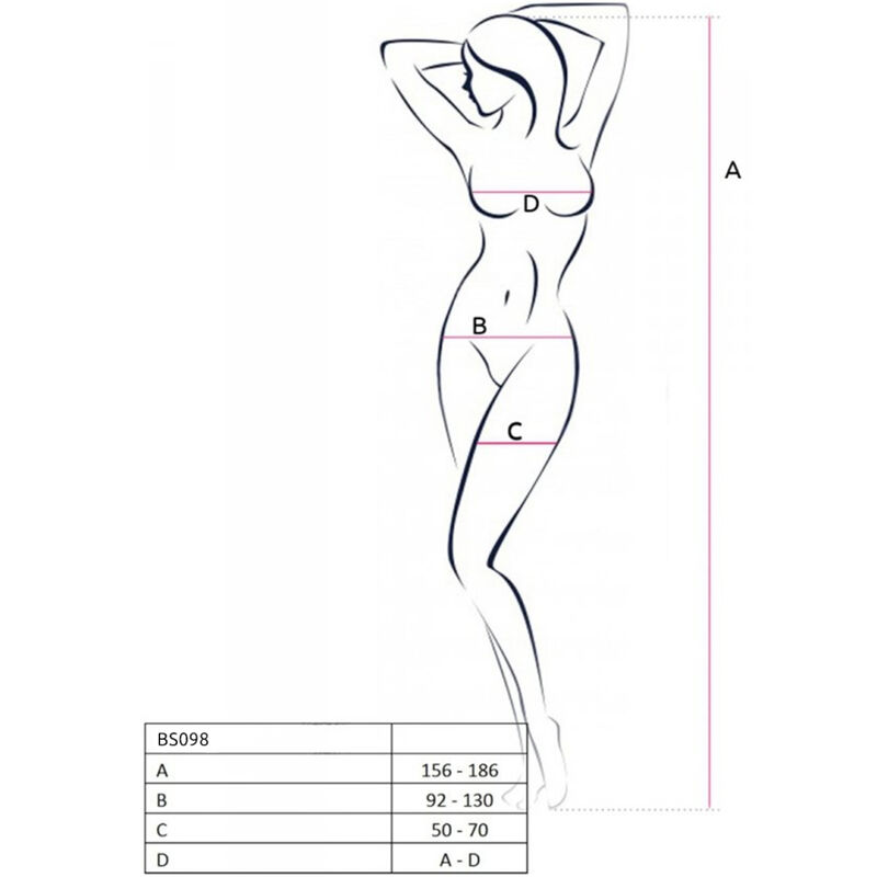 PASSION - BS098 BODYSTOCKING NEGRO TALLA UNICA – Bild 7