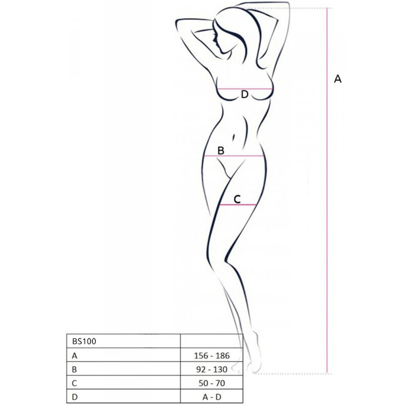 PASSION - BS100 BODYSTOCKING NEGRO TALLA UNICA – Bild 3