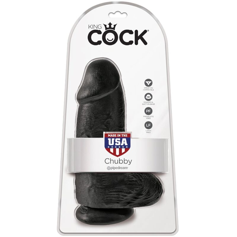 KING COCK - PENE REALÍSTICO CHUBBY 23 CM NEGRO – Bild 6