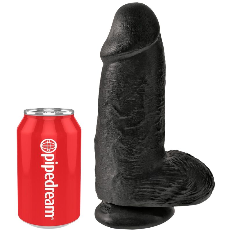 KING COCK - PENE REALÍSTICO CHUBBY 23 CM NEGRO – Bild 5