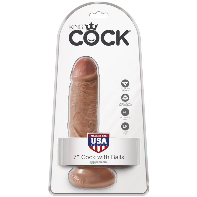 KING COCK - PENE REALÍSTICO CON TESTÍCULOS 13.2 CM CARAMELO – Bild 6