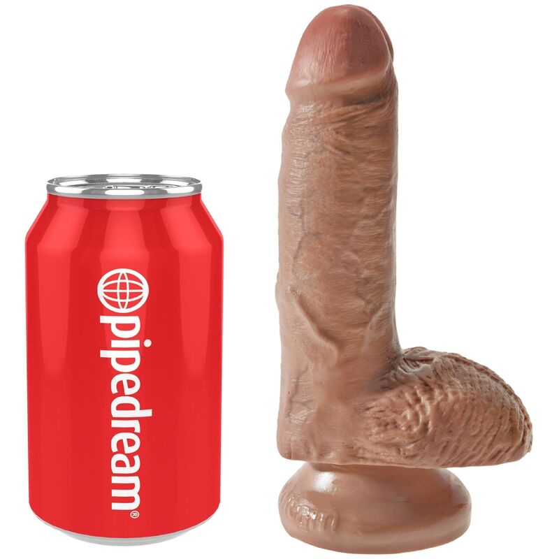 KING COCK - PENE REALÍSTICO CON TESTÍCULOS 13.2 CM CARAMELO – Bild 5