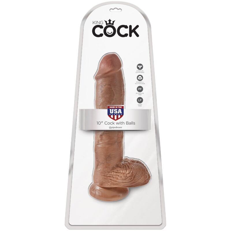 KING COCK - PENE REALÍSTICO CON TESTÍCULOS 19.8 CM CARAMELO – Bild 6