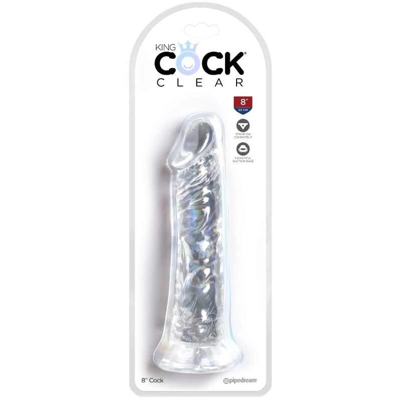 KING COCK - CLEAR PENE REALÍSTICO 19.7 CM TRANSPARENTE – Bild 4