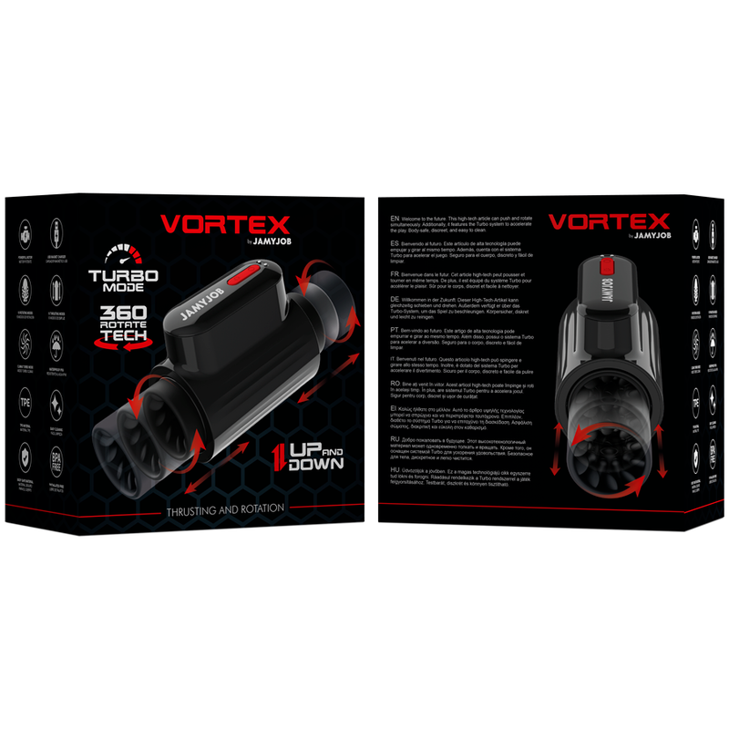 JAMYJOB - VORTEX-STOß- UND 360-DREHBARER TECH-TURBO-MODUS-MASTURBATOR – Bild 6