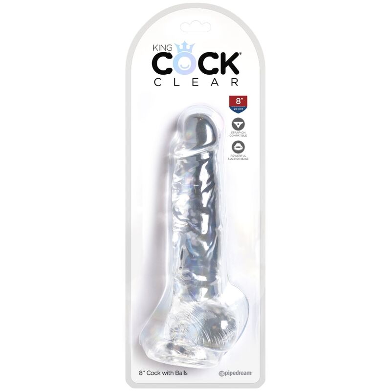 KING COCK - CLEAR PENE REALÍSTICO CON TESTÍCULOS 16.5 CM TRANSPARENTE – Bild 5