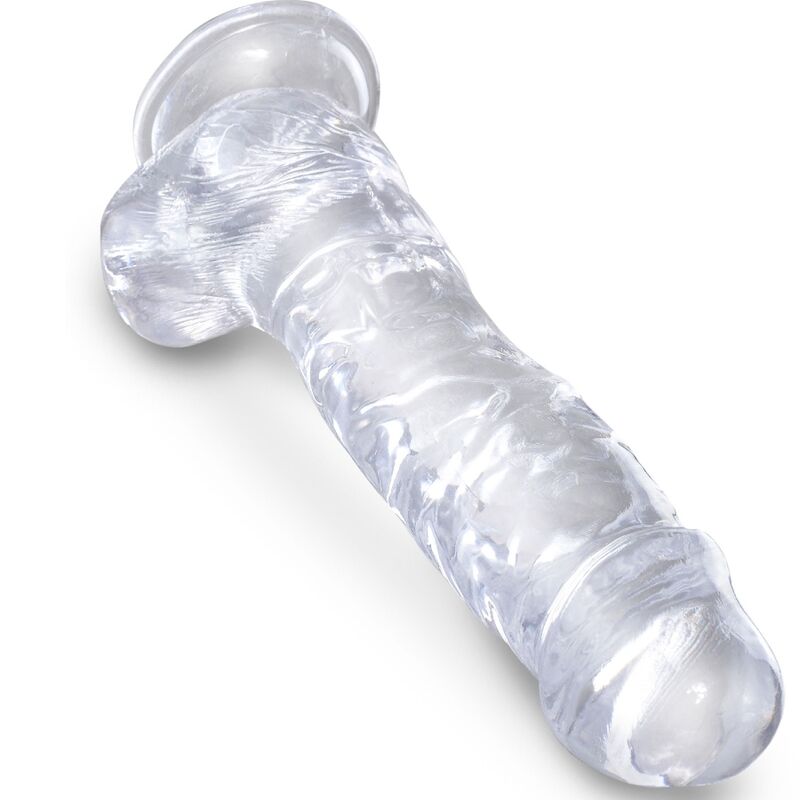 KING COCK - CLEAR PENE REALÍSTICO CON TESTÍCULOS 16.5 CM TRANSPARENTE – Bild 3