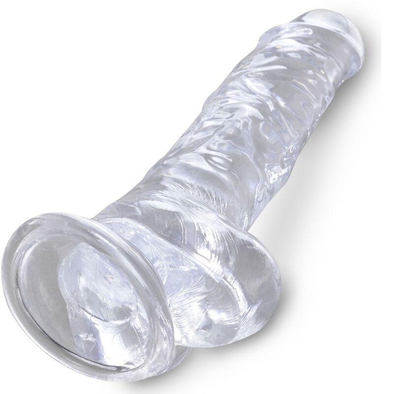 KING COCK - CLEAR PENE REALÍSTICO CON TESTÍCULOS 16.5 CM TRANSPARENTE – Bild 4
