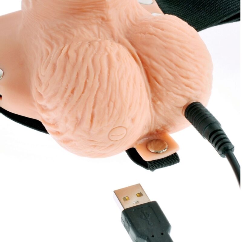 FETISH FANTASY SERIES - ARNÉS AJUSTABLE CONTROL REMOTO PENE REALÍSTICO CON TESTÍCULOS RECARGABLE Y VIBRADOR 15 CM – Bild 5
