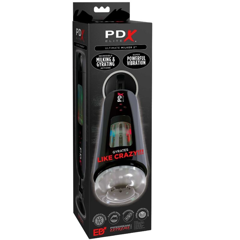 PDX ELITE - MASTURBADOR STROKER ULTIMATE MILKER 2 GIRATORIO Y VIBRADOR – Bild 3