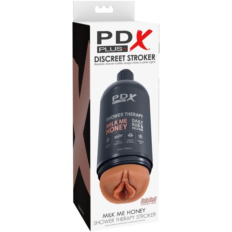 PDX PLUS - MASTURBADOR STROKER DISEÑO DISCRETO DE BOTE CHAMPU MILK ME HONEY CARAMELO – Bild 3