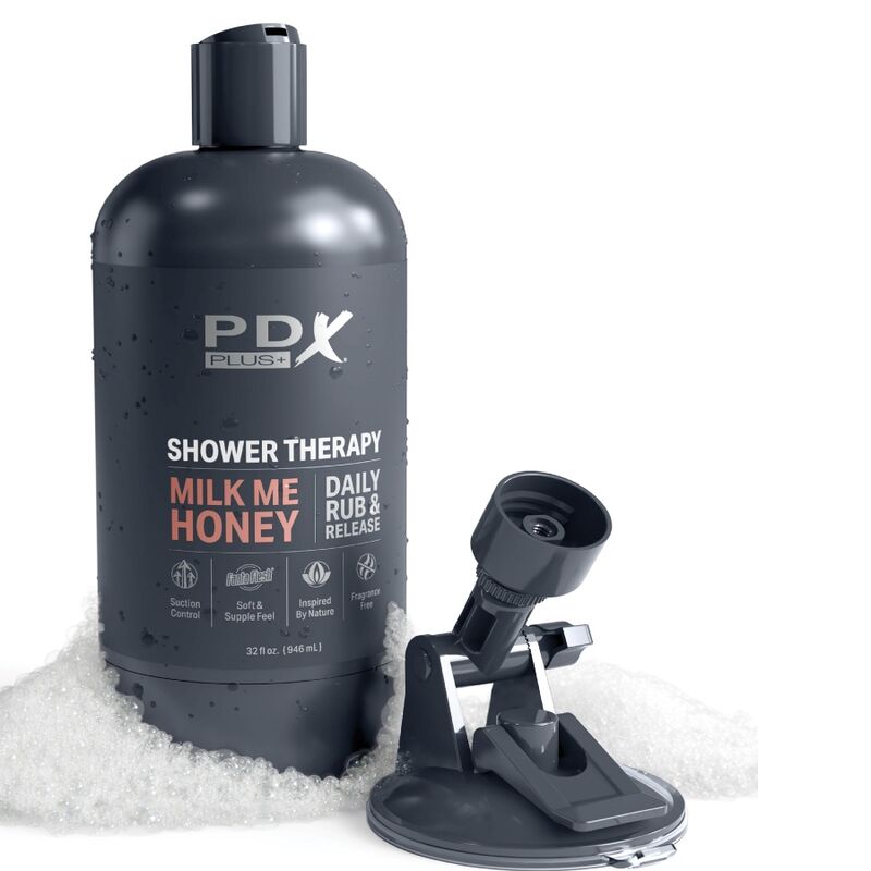 PDX PLUS - MASTURBADOR STROKER DISEÑO DISCRETO DE BOTE CHAMPU MILK ME HONEY CARAMELO – Bild 4
