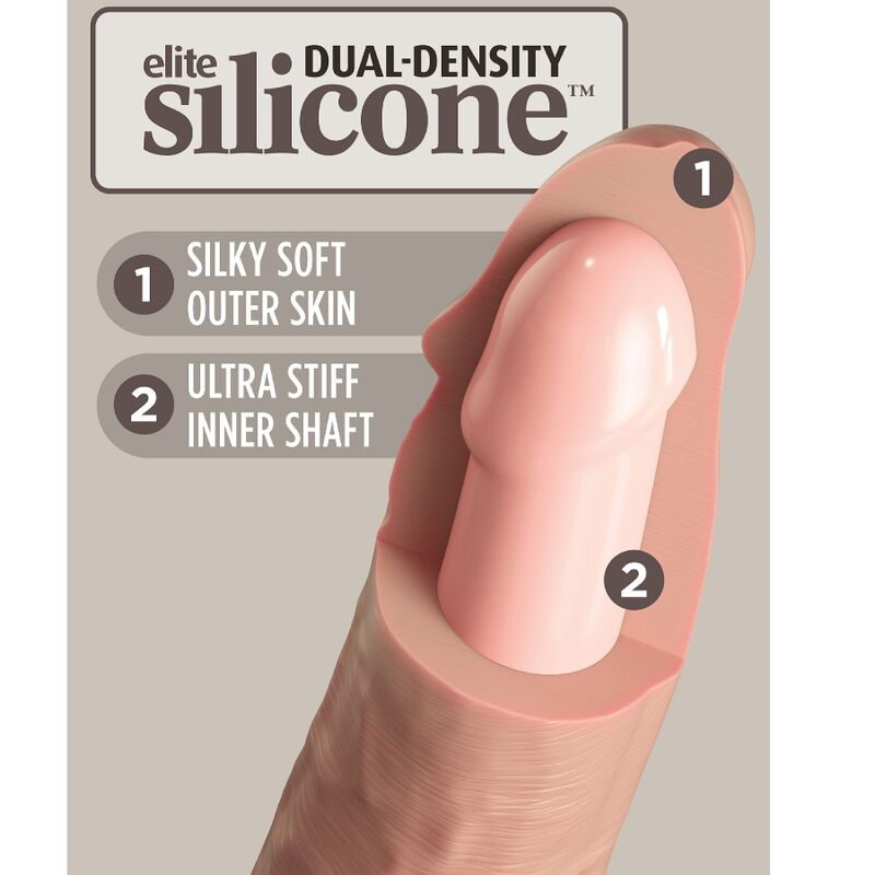 KING COCK - ELITE REALISTISCHER SILIKONDILDO 15.2 CM – Bild 3