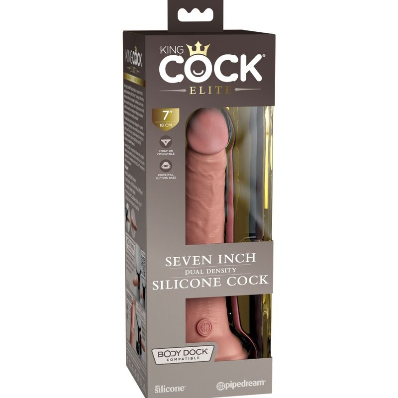 KING COCK - ELITE REALISTISCHER SILIKONDILDO 17.8 CM – Bild 3