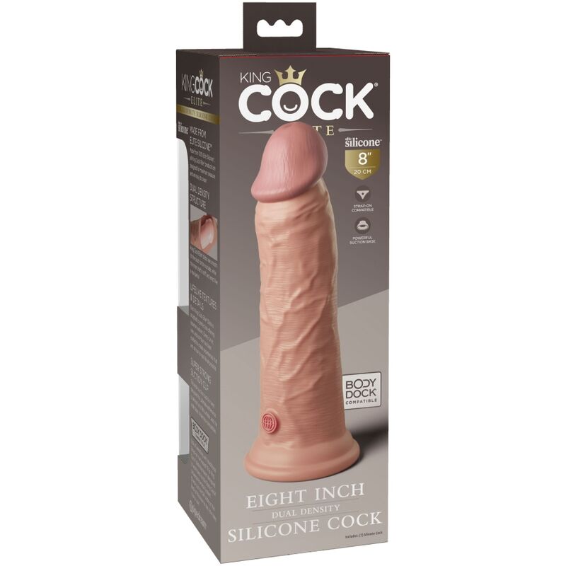KING COCK - ELITE REALISTISCHER SILIKONDILDO 20.3 CM – Bild 5
