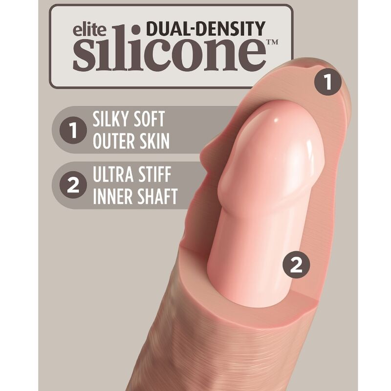 KING COCK - ELITE REALISTISCHER SILIKONDILDO 20.3 CM – Bild 6