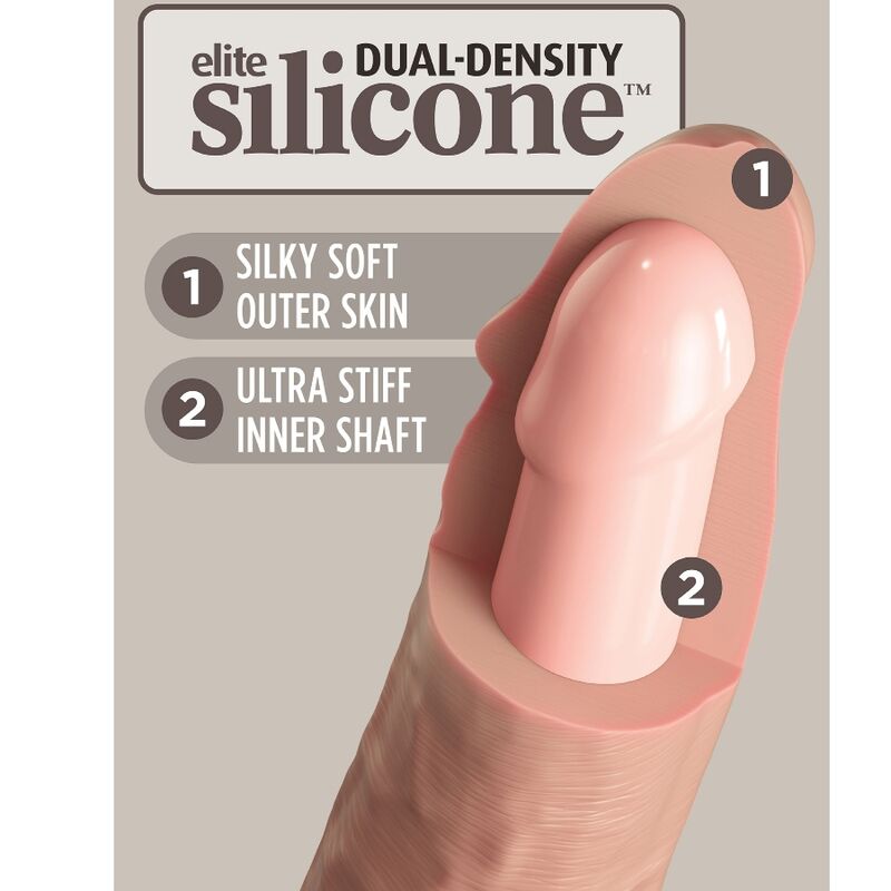 KING COCK - ELITE REALISTISCHER SILIKONDILDO 23 CM – Bild 3