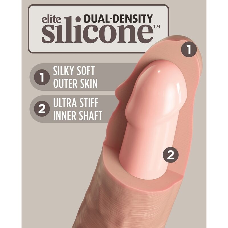 KING COCK - ELITE REALISTISCHER SILIKONDILDO 28 CM – Bild 4