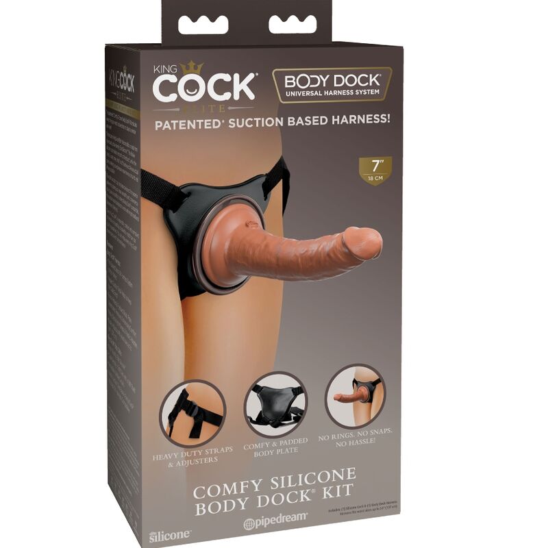 KING COCK - ELITE BEQUEMER VERSTELLBARER GURT MIT DILDO 17.8 CM – Bild 4