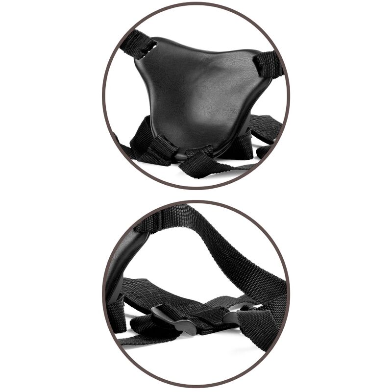 KING COCK - ELITE DELUXE VERSTELLBARES HARNESS-KIT RING MIT HODEN & DILDO 20.3 CM – Bild 7
