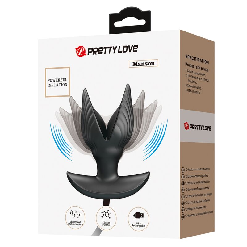 PRETTY LOVE - AUFBLASBARER & WIEDERAUFLADBARER ANALPLUG – Bild 4