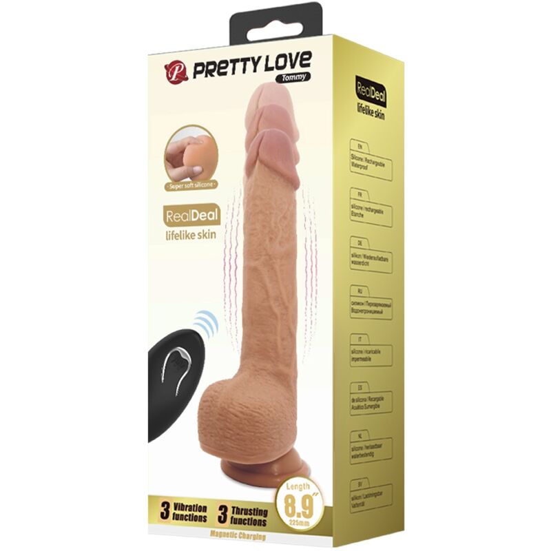 PRETTY LOVE - TOMMY REALISTISCHER DILDO-VIBRATOR 22.5 CM – Bild 3