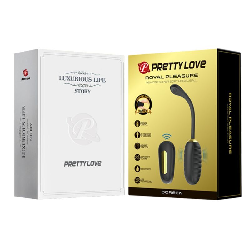 PRETTY LOVE - DOREEN LUXURY WIEDERAUFLADBARES VIBRIERENDES EI SCHWARZ MIT FERNBEDIENUNG – Bild 9