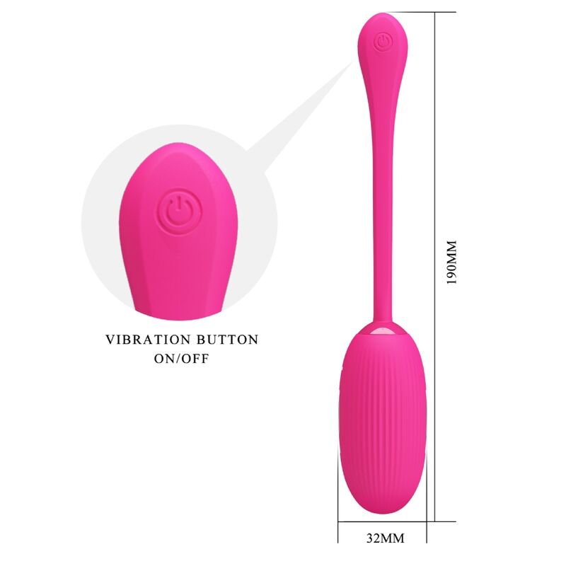PRETTY LOVE - DOREEN WIEDERAUFLADBARES VIBRIERENDES EI MAGENTA MIT FERNBEDIENUNG – Bild 6