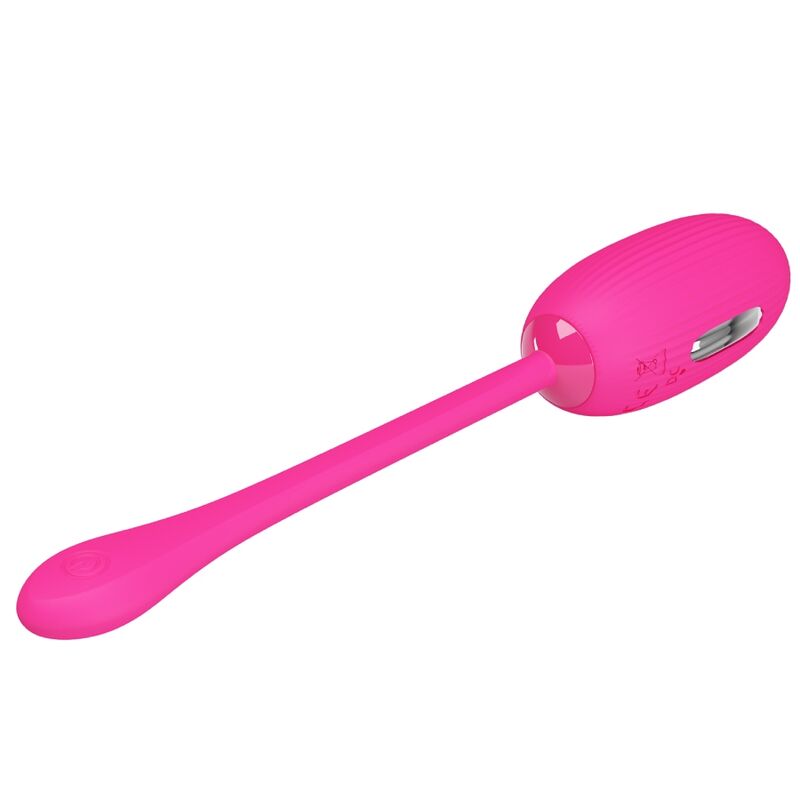 PRETTY LOVE - DOREEN WIEDERAUFLADBARES VIBRIERENDES EI MAGENTA MIT FERNBEDIENUNG – Bild 3