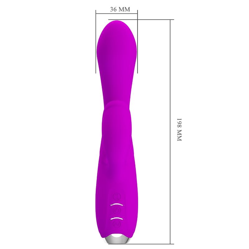PRETTY LOVE - GLORIA WIEDERAUFLADBARER KANINCHENVIBRATOR, WASSERDICHT, LILA – Bild 9