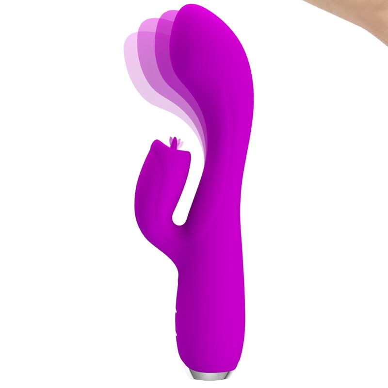PRETTY LOVE - GLORIA WIEDERAUFLADBARER KANINCHENVIBRATOR, WASSERDICHT, LILA – Bild 4