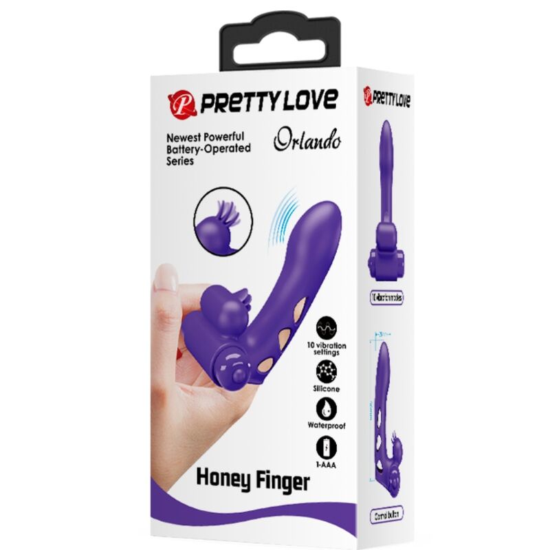 PRETTY LOVE - ORLANDO PURPLE VIBRATOR FINGERHÜLLE – Bild 3
