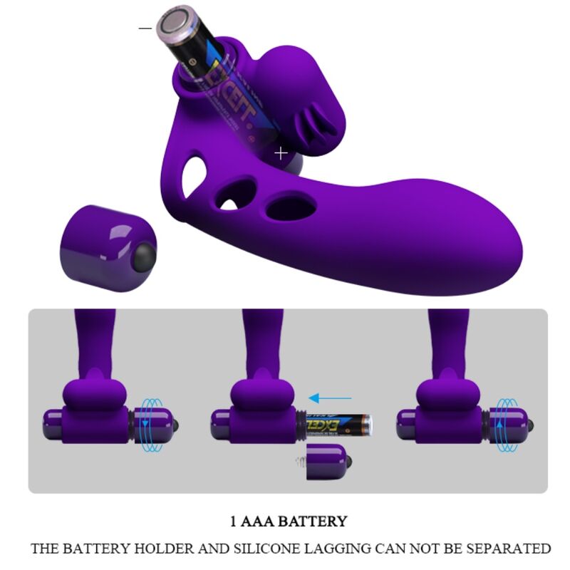 PRETTY LOVE - ORLANDO PURPLE VIBRATOR FINGERHÜLLE – Bild 4