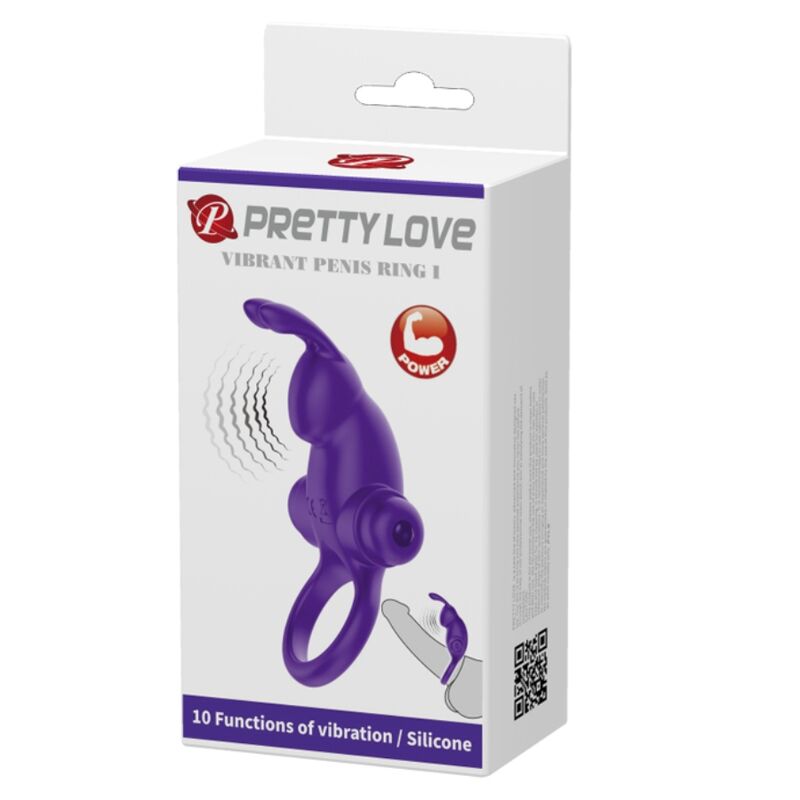 PRETTY LOVE - VIBRATORRING I KANINCHEN FÜR LILA PENIS – Bild 7