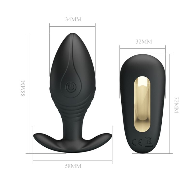 PRETTY LOVE - REGINA ANAL PLUG WIEDERAUFLADBARER VIBRATOR SCHWARZ – Bild 4