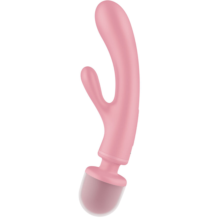 SATISFYER - TRIPLE LOVER MASAJEADOR VIBRADOR RABBIT ROSA – Bild 6